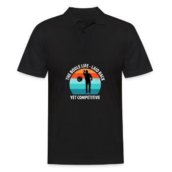 Boule Petanque Boccia Boules - Männer Poloshirt - Schwarz - Vorne - Kai (181cm)