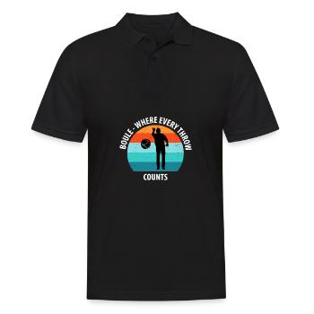 Boule Petanque Boccia Boules - Männer Poloshirt - Schwarz - Vorne - Kai (181cm)