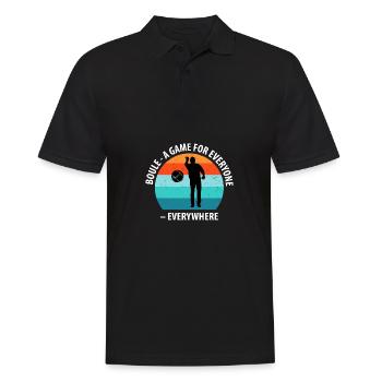 Boule Petanque Boccia Boules - Männer Poloshirt - Schwarz - Vorne - Kai (181cm)