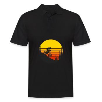 mountain bike velo en montagne vtt - Polo Homme - noir - Devant - Kai (181cm)