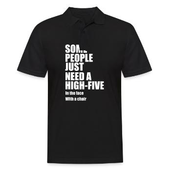 Certaines personnes ont juste besoin d'une idée de cadeau haut de cinq - Polo Homme - noir - Devant - Kai (181cm)