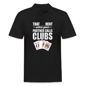 Ce moment où votre partenaire appelle les clubs - Polo Homme - noir - Devant - Kai (181cm)