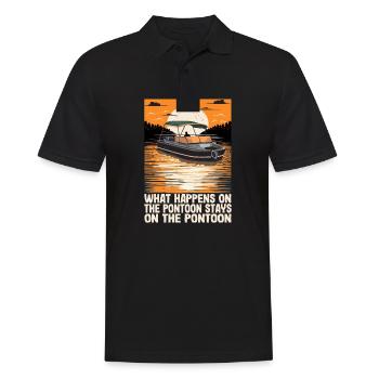 Ce qui se passe sur le ponton reste sur le ponton - Polo Homme - noir - Devant - Kai (181cm)