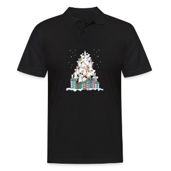 Rabbit Cadeau carnique de Noël - Polo Homme - noir - Devant - Kai (181cm)
