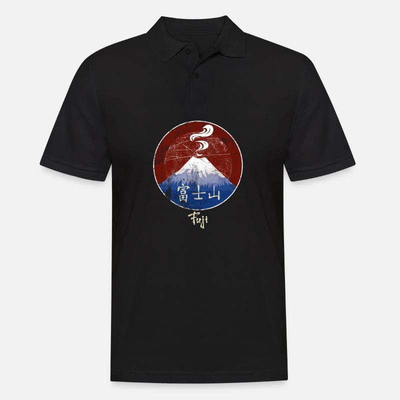 Fuji Mount - Herre poloshirt - sort
