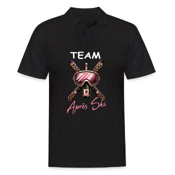 Team Après Ski Party, Hüttengaudi, Afterski, JGA - Men's Polo Shirt - black - Front - Kai (181cm)