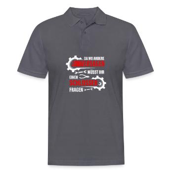 Schlosser Stahl Geschenkidee - Männer Poloshirt - Anthrazit - Vorne - Nico (186cm)