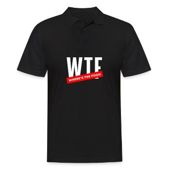 WTF - Männer Poloshirt - Schwarz - Vorne - Kai (181cm)