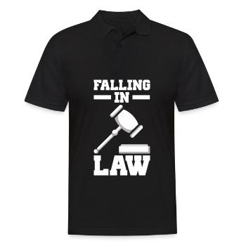 Anwalt Geschenke für Anwälte | Jurist Jura Student - Männer Poloshirt - Schwarz - Vorne - Kai (181cm)