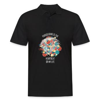 Paragliding Gleitschirm Paragleiter Paraglider - Männer Poloshirt - Schwarz - Vorne - Kai (181cm)