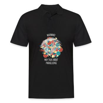 Paragliding Gleitschirm Paragleiter Paraglider - Männer Poloshirt - Schwarz - Vorne - Kai (181cm)