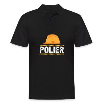 Polier Geschenk Baustelle - Männer Poloshirt - Schwarz - Vorne - Kai (181cm)