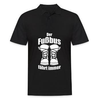 WANDERN WANDERER WANDERUNG BUNDESWEHR FUßBUS - Männer Poloshirt - Schwarz - Vorne - Kai (181cm)