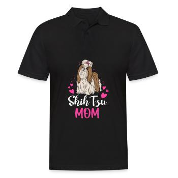 Shih Tzu Mom Mother's Day Dog Pet Lover Animal Lover - Polo Homme - noir - Devant - Kai (181cm)