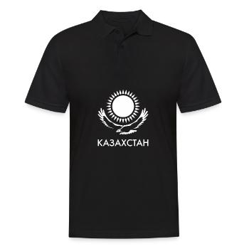Kazakhstan-Cadeau République Kazakhs - Polo Homme - noir - Devant - Kai (181cm)