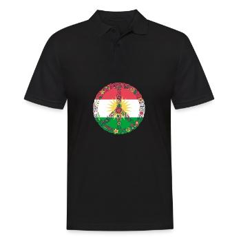 Kurdistan Heimat Kurdisch Kurde Geschenk - Männer Poloshirt - Schwarz - Vorne - Kai (181cm)
