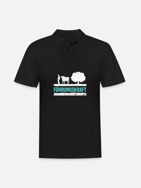 Führungskraft Kuh Bauer Landwirt Geschenk - Männer Poloshirt - Schwarz