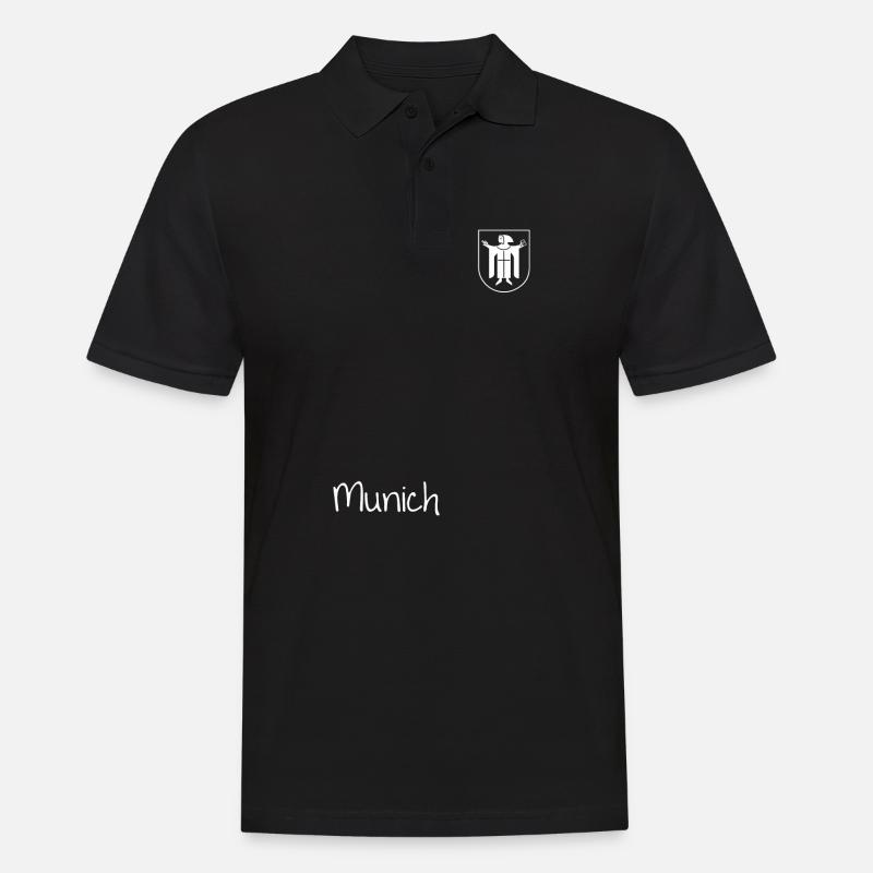 Munich München Wappen - Männer Poloshirt - Schwarz