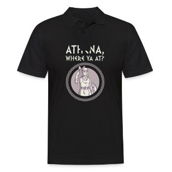 Antike Griechische Mythologie und Griechische - Männer Poloshirt - Schwarz - Vorne - Kai (181cm)