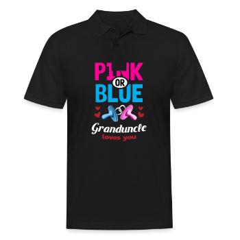 Pink or Blue Granduncle Loves You Gender Reveal - Men's Polo Shirt - black - Front - Kai (181cm)
