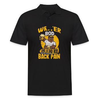 Écrivain Bod Like A Dad Bod Drôle Citation d’auteur - Polo Homme - noir - Devant - Kai (181cm)