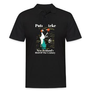 Puteketeke New Zealand's Bird of the Century - Männer Poloshirt - Schwarz - Vorne - Kai (181cm)