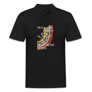 Zirkus Affen Tierliebhaber Affen Outfit Geschenk - Männer Poloshirt - Schwarz - Vorne - Kai (181cm)