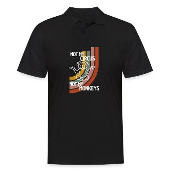 Affenzirkus Affen Motiv Tierliebhaber cooles Desig - Männer Poloshirt - Schwarz - Vorne - Kai (181cm)