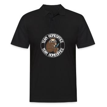 Home Office Team Homeoffice Bürohumor Geschenkidee - Männer Poloshirt - Schwarz - Vorne - Kai (181cm)