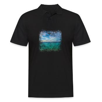 Malediven Inseln Meer - Männer Poloshirt - Schwarz - Vorne - Kai (181cm)