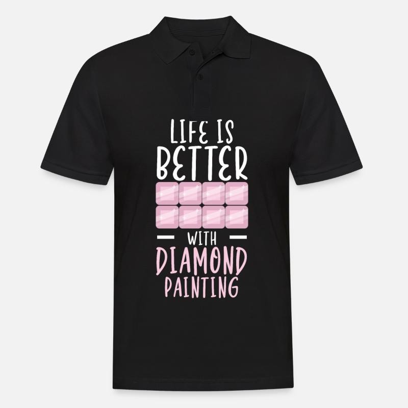 Diamond Painting Tools Diamond Painter - Men's Polo Shirt - black