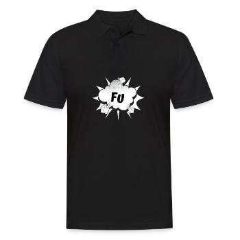 Fu fuck you comic - Männer Poloshirt - Schwarz - Vorne - Kai (181cm)