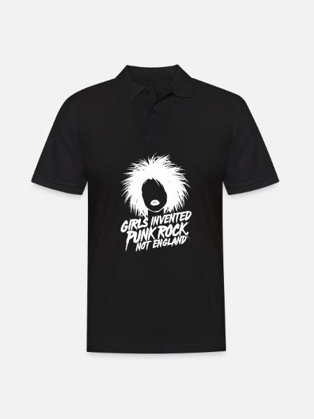 Les filles n’ont pas inventé le punk rock anglais - Polo Homme - noir