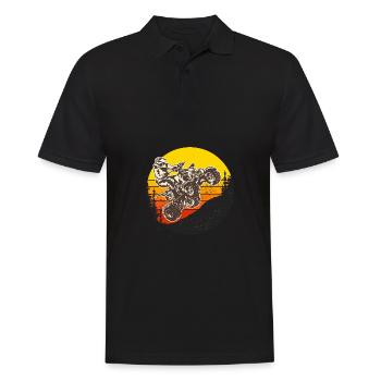 motocross quad moto cross motos quad - Polo Homme - noir - Devant - Kai (181cm)
