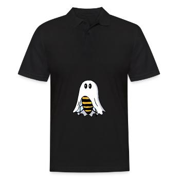 Drôle d’abeille déguisée en fantôme fantôme - Polo Homme - noir - Devant - Kai (181cm)