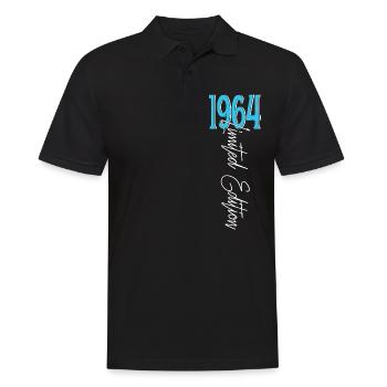 1964 Vintage anniversaire drôles dictons - Polo Homme - noir - Devant - Kai (181cm)