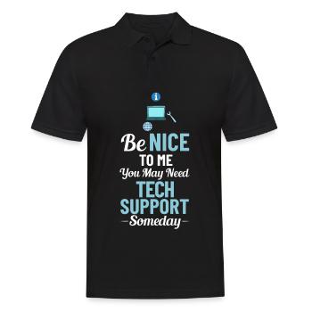 Support technique Assistance technique informatique Helpdesk - Polo Homme - noir - Devant - Kai (181cm)