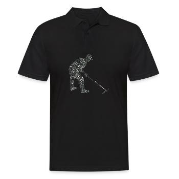 Gartenarbeit - Männer Poloshirt - Schwarz - Vorne - Kai (181cm)