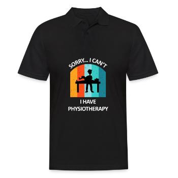 Physical Therapist Humorous Gift Saying Funny - Men's Polo Shirt - black - Front - Kai (181cm)