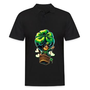 Leprechaun en ballon (Leprechaun irlandais) - Polo Homme - noir - Devant - Kai (181cm)