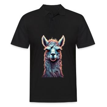 Gruseliges Halloween-partykostüm Zombie-lama - Men's Polo Shirt - black - Front - Kai (181cm)