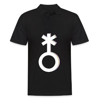 Nonbinaire Symbole Non-Binaire Non-Binaire NonBinär Artiste - Polo Homme - noir - Devant - Kai (181cm)
