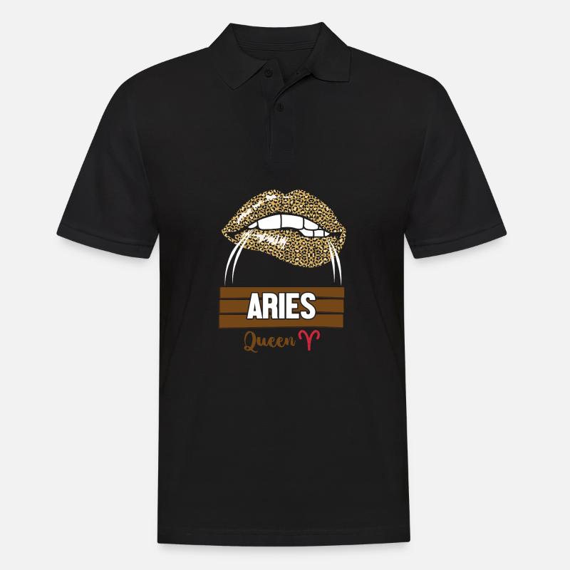 Sternzeichen Widder - Männer Poloshirt - Schwarz