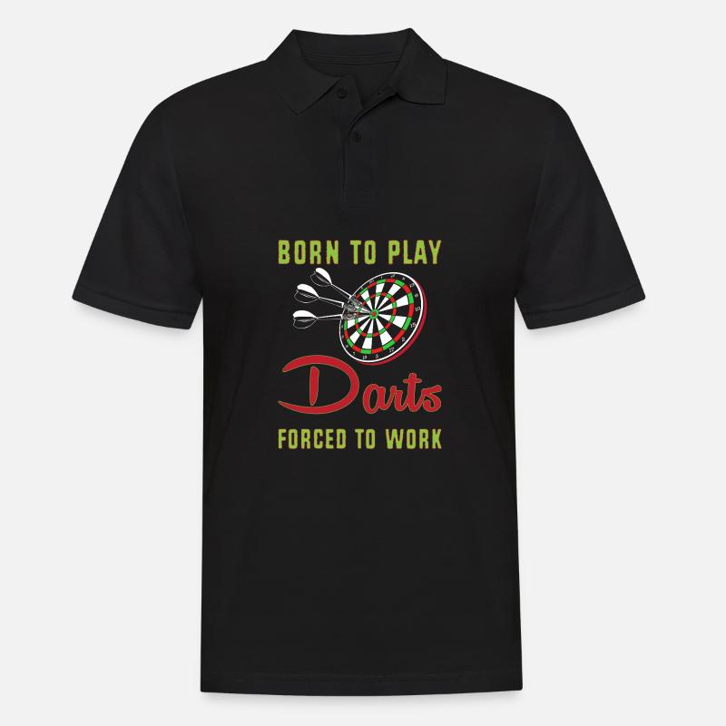 Dart Dartboard Dartpfeil - Männer Poloshirt - Schwarz