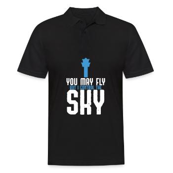 You May Fly But I Control The Sky Controller Gift - Men's Polo Shirt - black - Front - Kai (181cm)