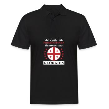 Prinzessinnen Georgien Georgerin Sakartwelo - Männer Poloshirt - Schwarz - Vorne - Kai (181cm)