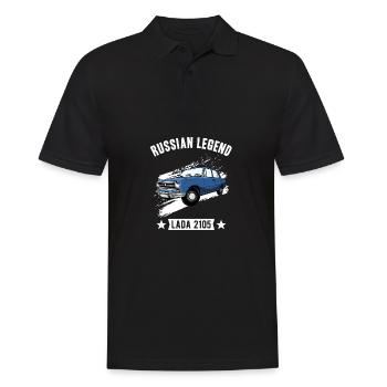 Russian Legend Schiguli Lada 2105 Russland UdSSR - Männer Poloshirt - Schwarz - Vorne - Kai (181cm)