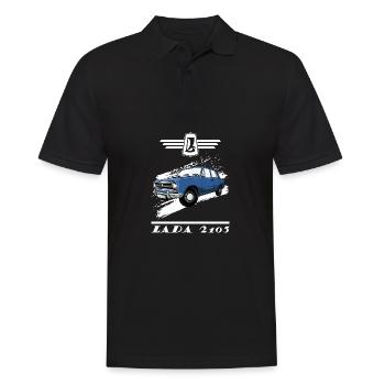 Schiguli LADA 2105 Russland UdSSR VAZ - Männer Poloshirt - Schwarz - Vorne - Kai (181cm)