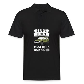 Lada Niva 4x4 Offroad Russland UdSSR - Männer Poloshirt - Schwarz - Vorne - Kai (181cm)