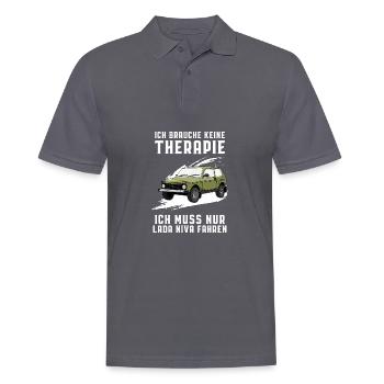 Thérapie Lada Niva 4x4 Tout-Terrain Véhicule Tout-Terrain - Polo Homme - charbon - Devant - Nico (186cm)